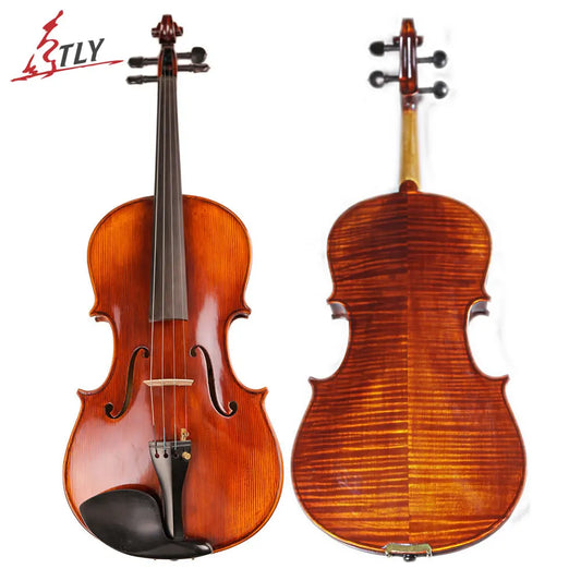 TONGLING - High-end Craft Viola 15-16.5 inches, Handmade Viola Vintage Oil Varnish, European Natural Dry Flamed Maple