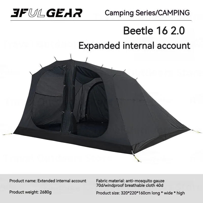 3FUL GEAR 2.0 Beetle 16 Dome Tent 70D Nylon Spherical Tent