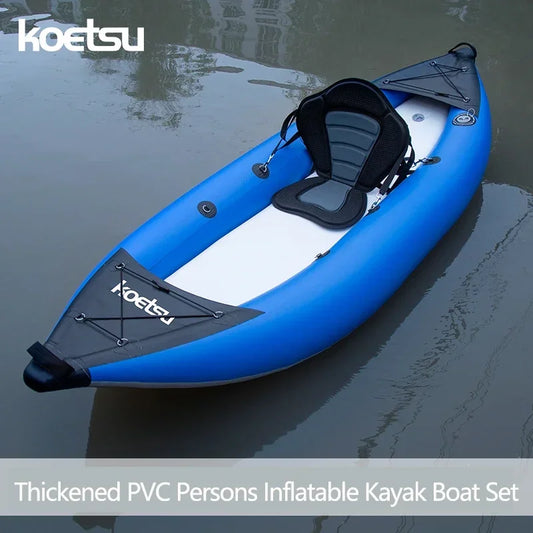 KOETSU 1-2 Persons Inflatable PVC Kayak Fishing Canoe