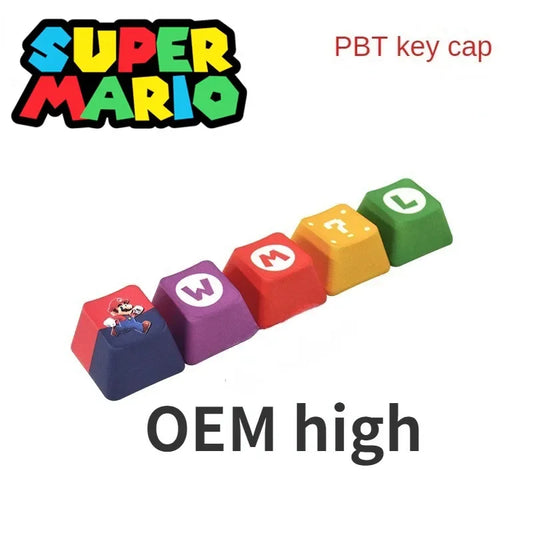 5pcs Super Mario Bros Keycaps for Computer Keyboards