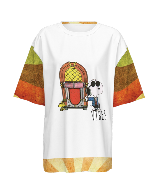 Original Era Women’s "Groovy Vibes" Oversized Short-Sleeve T-Shirt