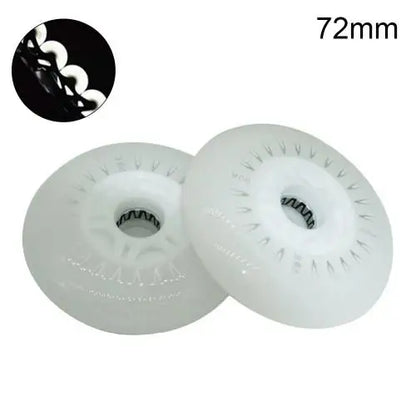 Outdoor LED In-line Speed Skate Skating Light Flashing Roller Wheels (80/76/72mm) - 2Pcs