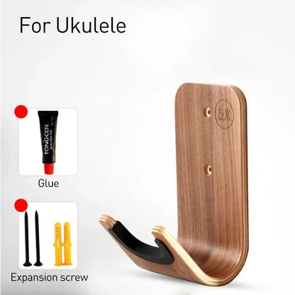Wood Wall Mounted Guitar and Ukulele Hanger