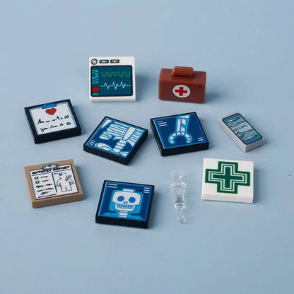 Miniature recreational block toy pieces