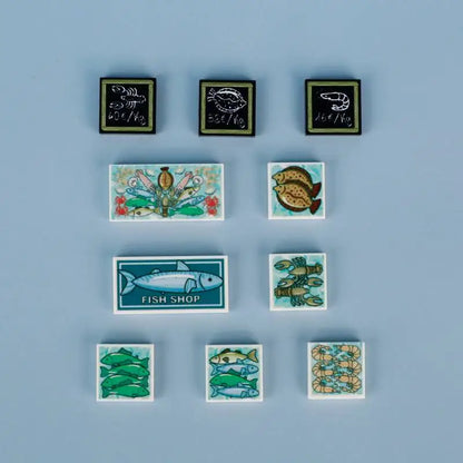 Miniature recreational block toy pieces