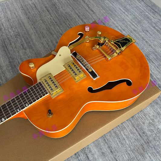 Limited Edition Professional 12 strings Semi-Hollow Electric Guitar - Orange