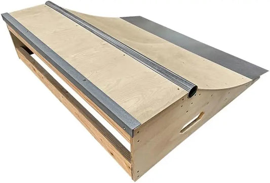 Ultimate All in One Skate Session - Lutzka's 3 in 1 Quarter Pipe by OC Ramps - Wood Skateboard Quarter Pipe, Ledge & Launch Ramp
