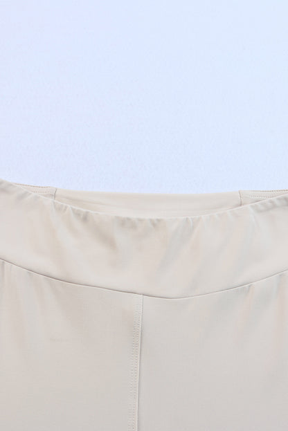 Apricot Criss Cross Tummy Control Casual High Waist Leggings