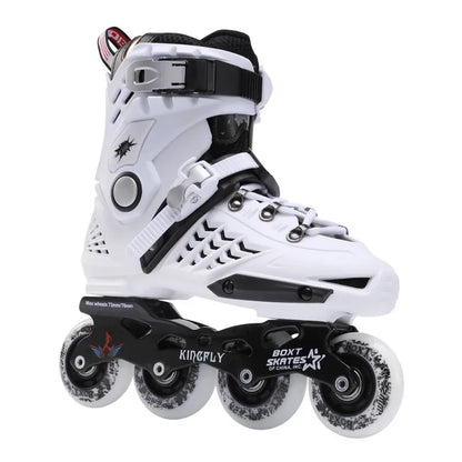 Outdoor Flat 4 Wheel Inline Free Skate Roller Blades - Aluminum Trucks & PU Wheels