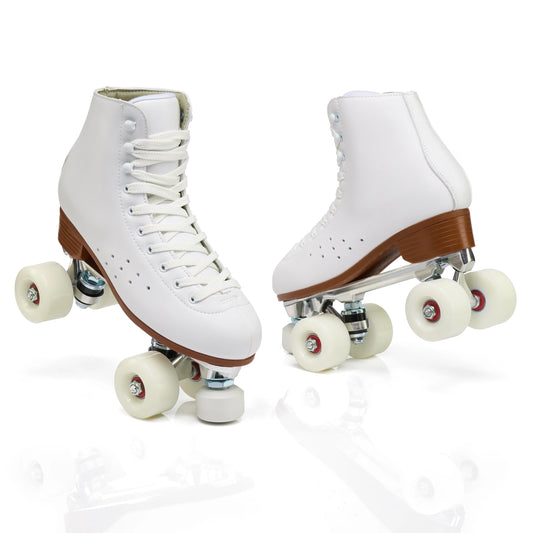 Professional Indoor/Outdoor Quad Roller Skates - Black