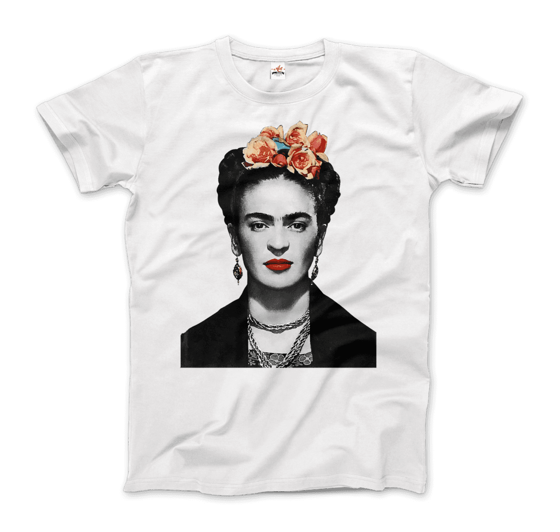 Frida Kahlo With Flowers Poster Artwork T-Shirt