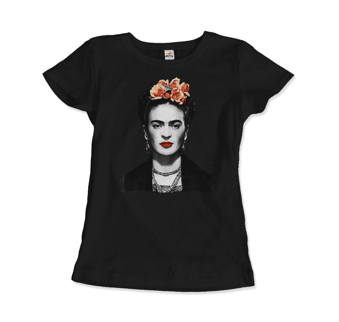 Frida Kahlo With Flowers Poster Artwork T-Shirt