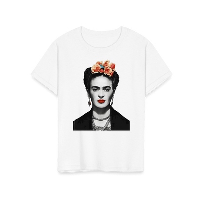 Frida Kahlo With Flowers Poster Artwork T-Shirt