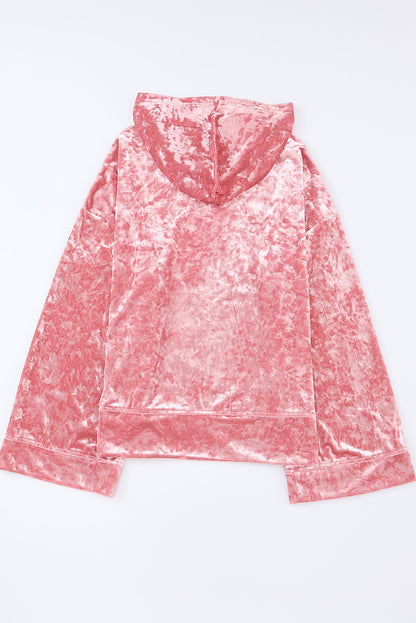 Pink Lightning Drop Shoulder Cute Pullover Hoodie