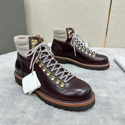 Men's Casual Lace-up High Top Hiking Boots
