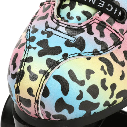 Wavy PU Quads Roller Skate Shoes