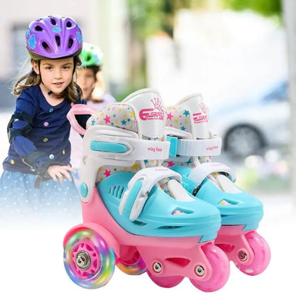 Childrens Adjustable High Plastic Skates - For Age 2-8