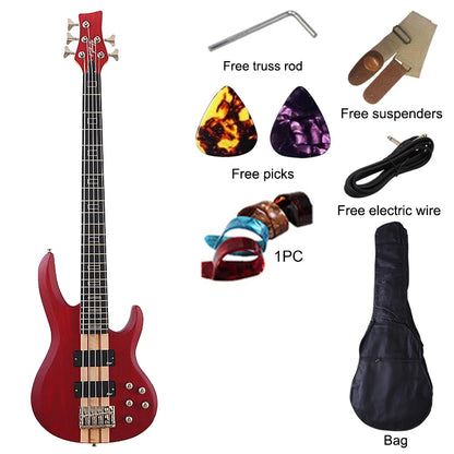 Active 5 String Electric Bass Guitar with Free Bag