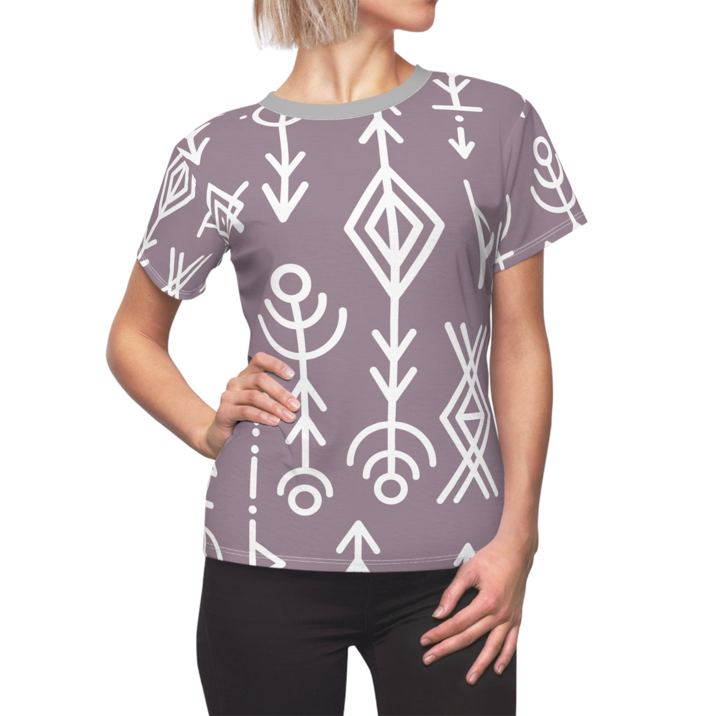 Artistic Women T-Shirt PALE ROSE - Minimal By QueenNoble