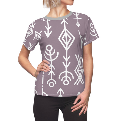 Artistic Women T-Shirt PALE ROSE - Minimal By QueenNoble