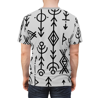 Artistic Unisex T-Shirt SYMBOLS 1 - Minimal By QueenNoble