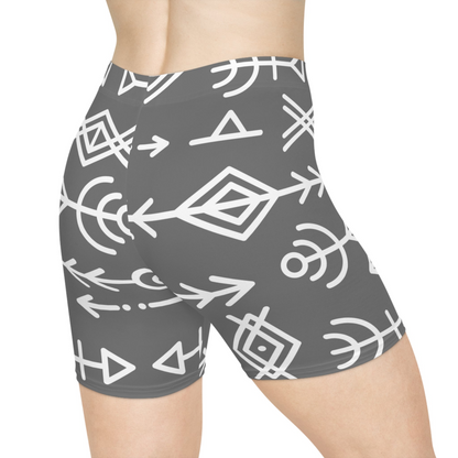 Elastic Premium Women's Biker Shorts GRAY | Minimal By QueenNoble