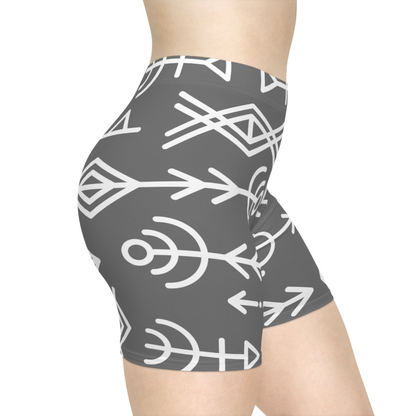 Elastic Premium Women's Biker Shorts GRAY | Minimal By QueenNoble