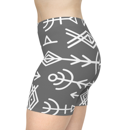 Elastic Premium Women's Biker Shorts GRAY | Minimal By QueenNoble