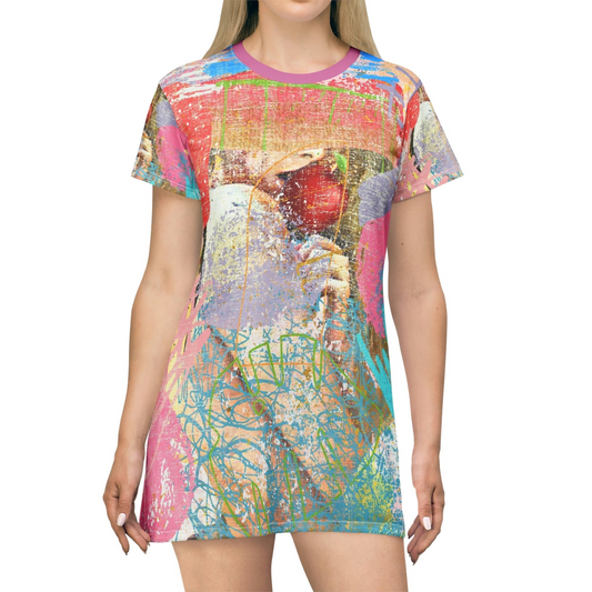 Designers T-Shirt Dress APPLE | Minimal By QueenNoble
