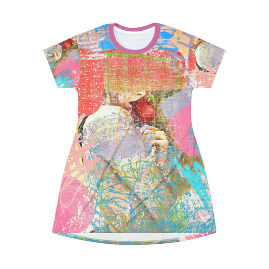 Designers T-Shirt Dress APPLE | Minimal By QueenNoble