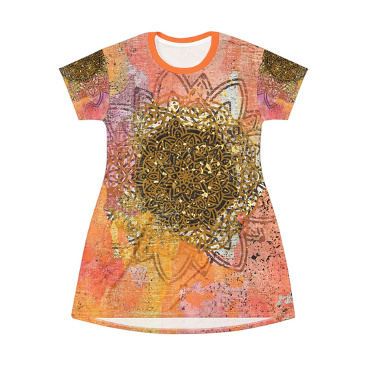 Designers T-Shirt Dress MANDALA | Minimal By QueenNoble