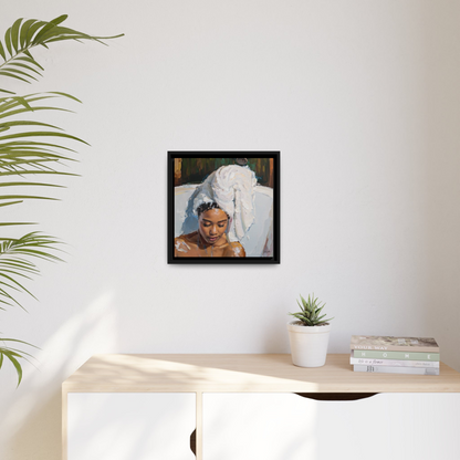 WOMAN TAKING A BATH Canvas Wall Art - By QueenNoble