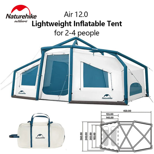 Naturehike Large 2-4 People Inflatable Lightweight Tent