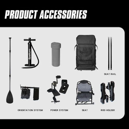 Spatium Portable Inflatable One-Person Pedal Kayak