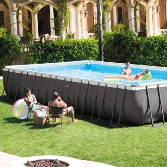 Outdoor Family Rectangular Portable Above Ground Steel Swimming Pools