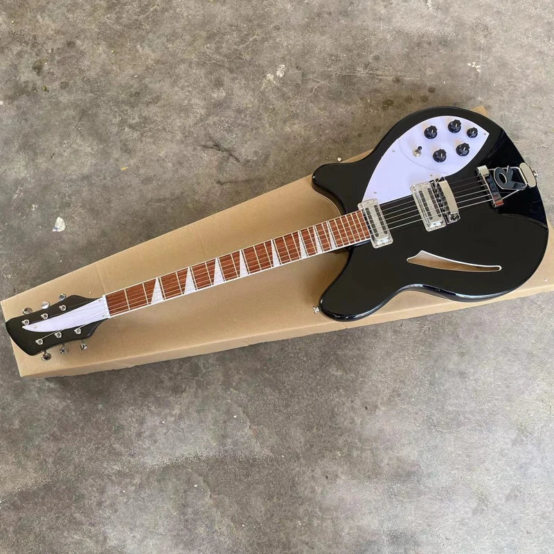 High Quality Semi Hollow Body 6 Sting Electric Guitar (R Shaped Tailpiece, 24F, Rosewood Fretboard)
