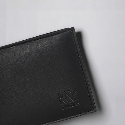 Apple Leather Stylish Classic Wallet - Black