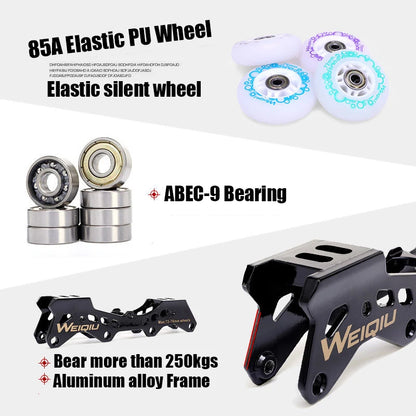 Unisex 4 Wheel Free Skate Inline Roller Blades