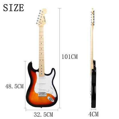 SLADE 39 Inch ST Maple Body Electric 6 Strings Guitar  with Case Amp Strap Guitar Parts & Accessories