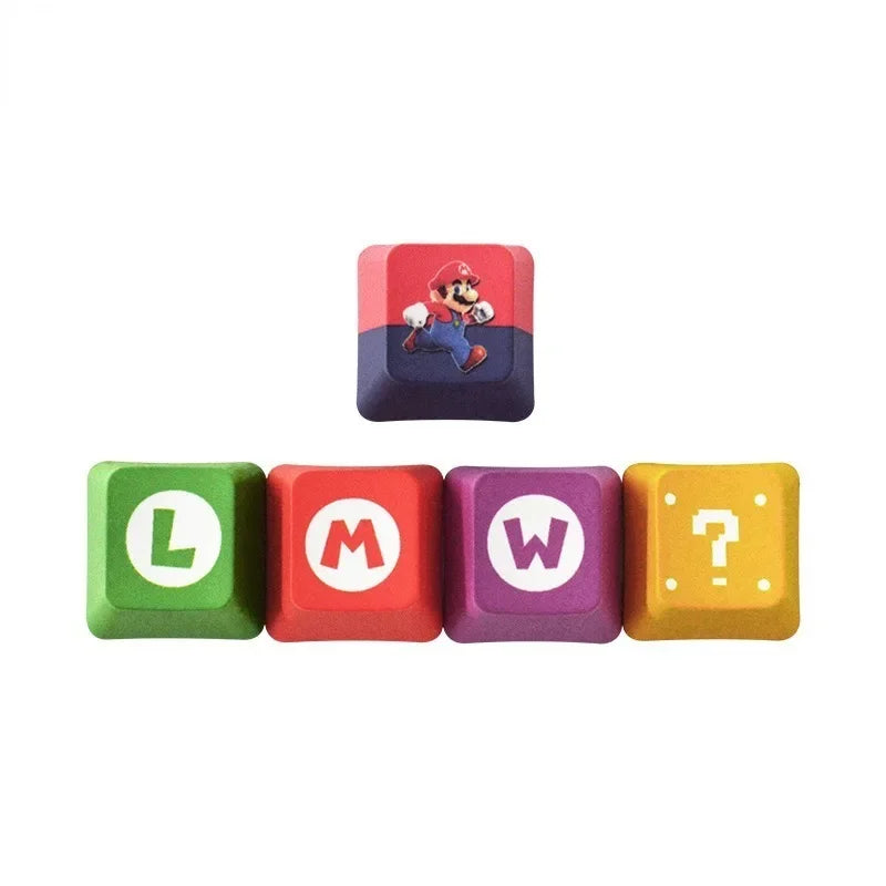 5pcs Super Mario Bros Keycaps for Computer Keyboards