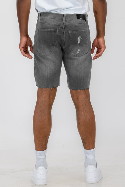 Men's Distressed Denim Shorts