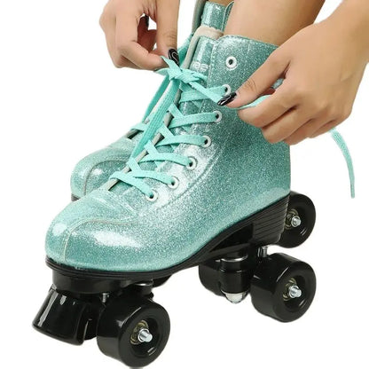 Kids Flashing Quad Dance Roller Skates with Flashing Wheels