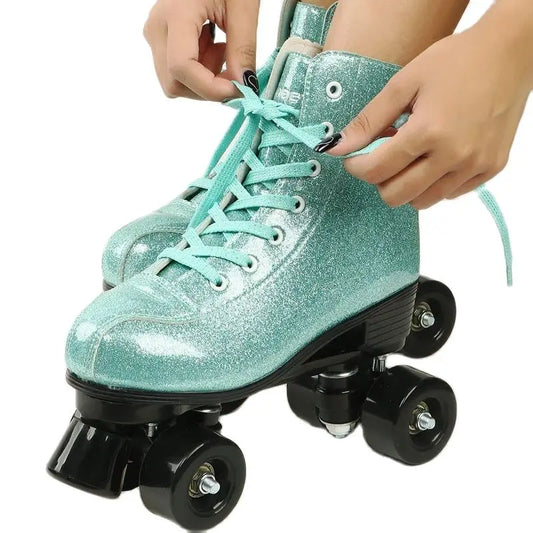 Kids Flashing Quad Dance Roller Skates with Flashing Wheels