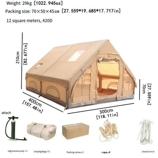 Large  Premium Waterproof Inflatable Tent Outdoor Camping