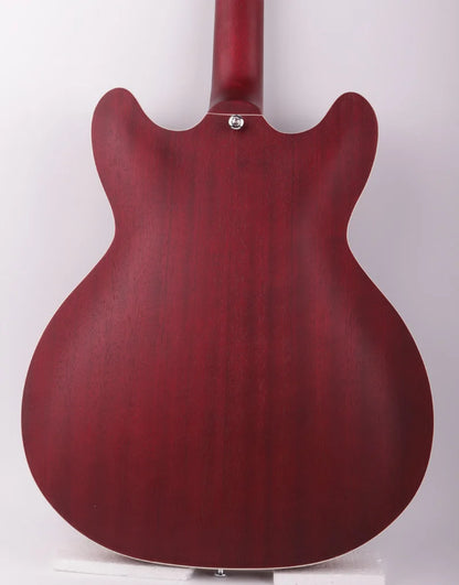 Grote F Hole Semi Hollow Body Electric Guitar (Double P90 pickups)  - Red