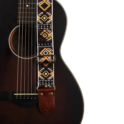 Adjustable Bohemian Style Soft Leather Guitar Strap