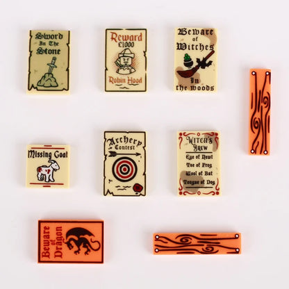 Miniature recreational block toy pieces