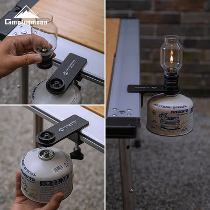 CAMPINGMOON Cylinder Gas Lamp & Stove Head Table Clamp
