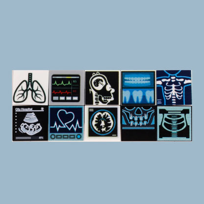 Miniature recreational block toy pieces