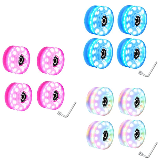 Outdoor Luminous Quad Roller Skates/Skateboard Wheels - 4 Wheels 58Mm X 32Mm
